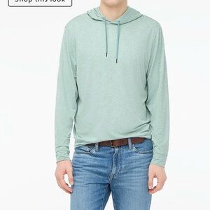 NWOT J Crew Men’s Performance jersey hoodie, M